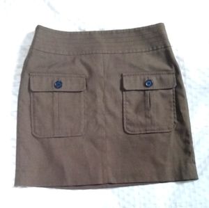 Green Military Skirt, Loft, Size 4